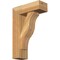 Ekena Millwork Funston Block Rough Sawn Bracket w/ Offset Brace, Western Red Cedar, 6"W x 16"D x 24"H BKT0604X16X24FST05RWR - alternate 1